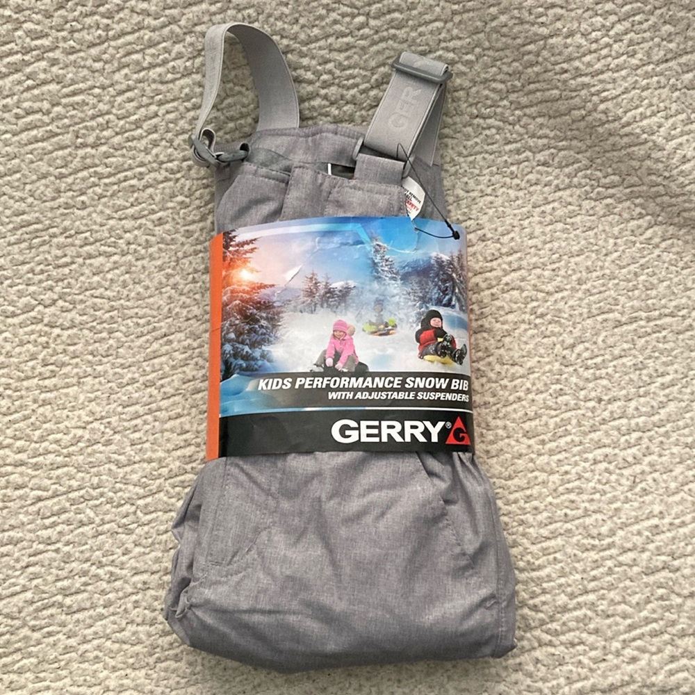 Kids perforce snow bib with adjustable suspenders NWT